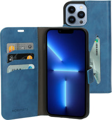 Mobiparts Classic Wallet Case Apple iPhone 13 Pro Max Steel Blue