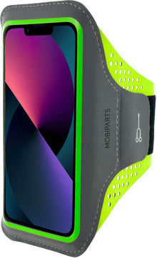 Mobiparts Comfort Fit Sport Armband Apple iPhone 13 Mini Neon Green
