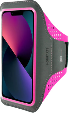 Mobiparts Comfort Fit Sport Armband Apple iPhone 13 Mini Neon Pink