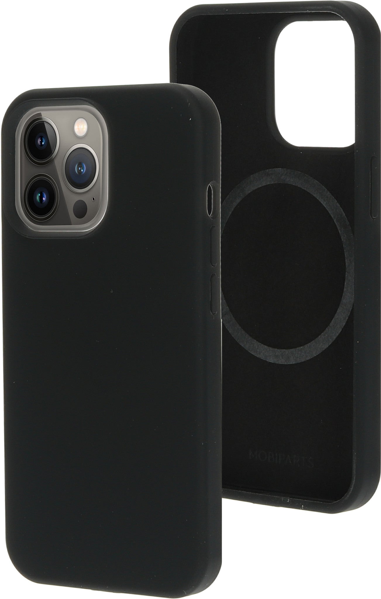 Mobiparts Silicone Cover Apple iPhone 13 Pro  Black (Magsafe Compatible)