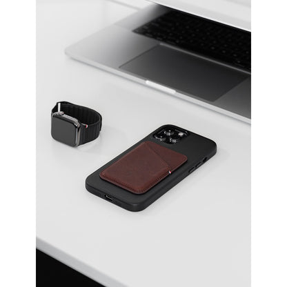 Decoded MagSafe compatible Card Sleeve Cinnamon Brown
