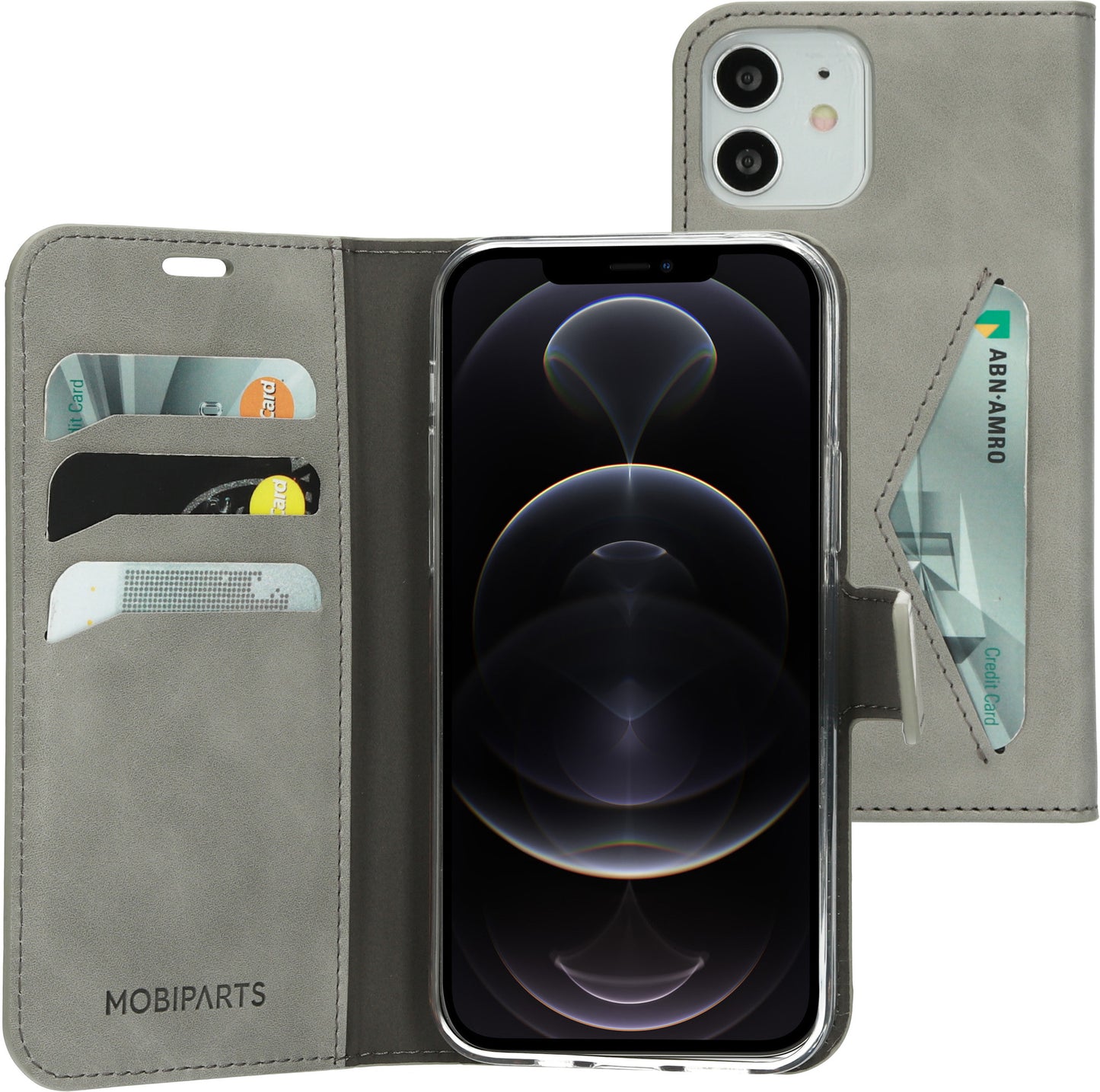Mobiparts Classic Wallet Case Apple iPhone 12/12 Pro Granite Grey