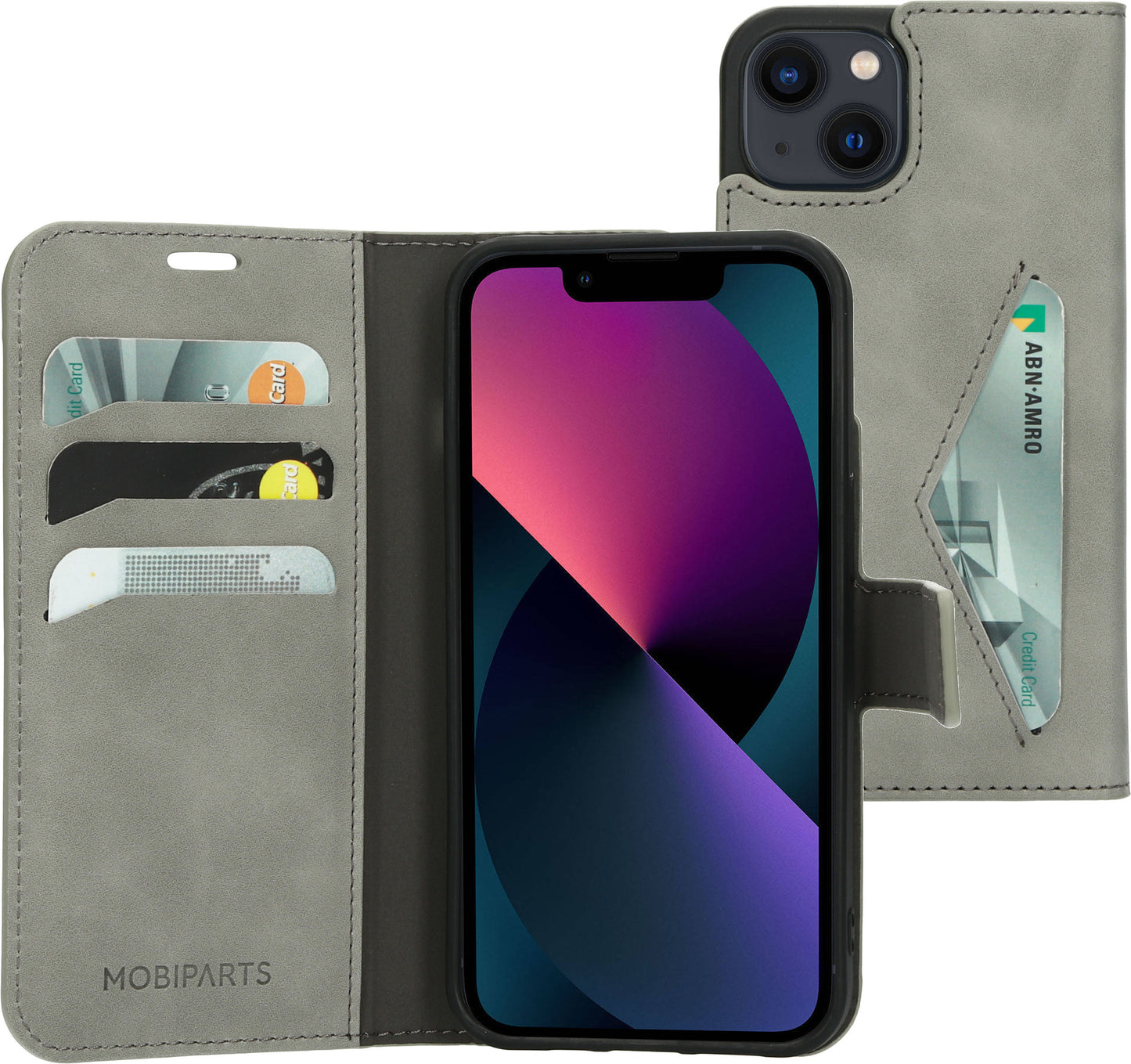 Mobiparts Classic Wallet Case Apple iPhone 13 Granite Grey