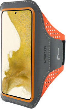 Mobiparts Comfort Fit Sport Armband Samsung Galaxy S22 Neon Orange
