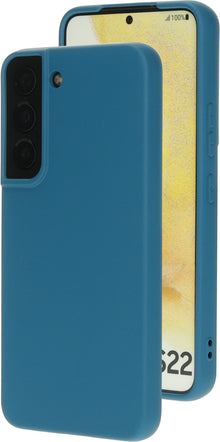 Mobiparts Silicone Cover Samsung Galaxy S22 Blueberry Blue