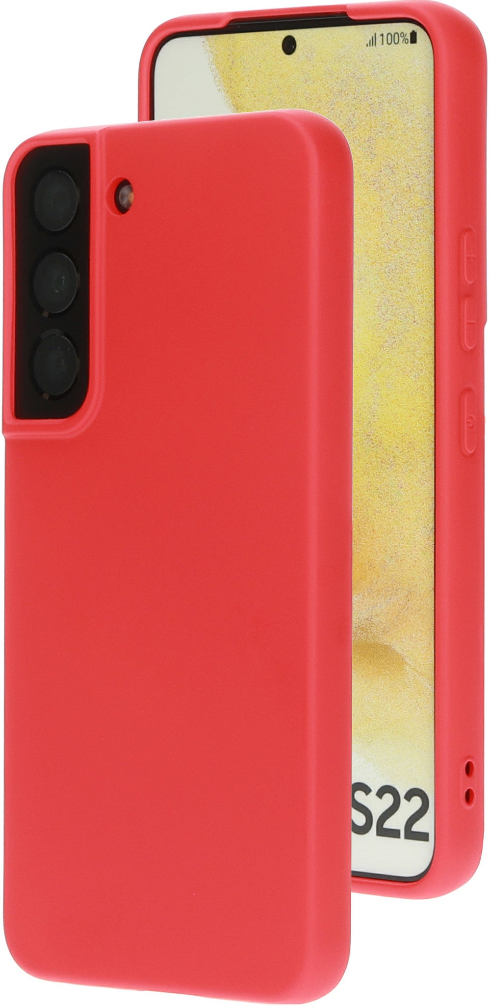 Mobiparts Silicone Cover Samsung Galaxy S22 Scarlet Red