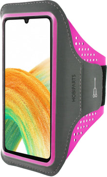 Mobiparts Comfort Fit Sport Armband Samsung Galaxy A33 5G (2021) Neon Pink