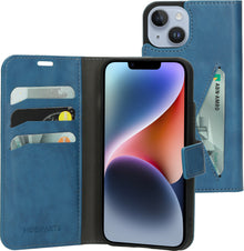 Mobiparts Classic Wallet Case Apple iPhone 14 Steel Blue