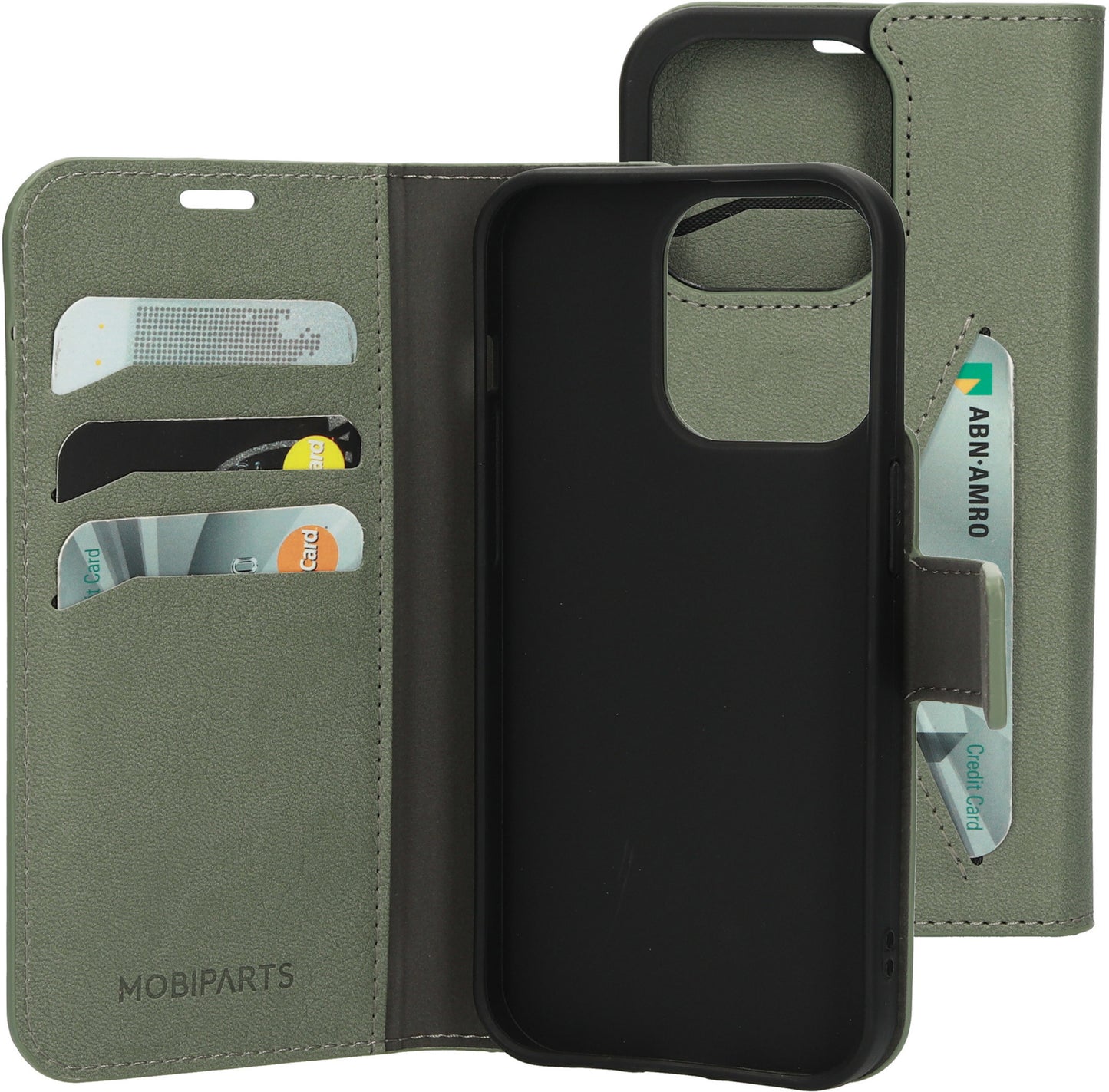 Mobiparts Classic Wallet Case Apple iPhone 14 Pro Stone Green