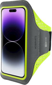 Mobiparts Comfort Fit Sport Armband Apple iPhone 14 Pro Neon Green