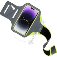 Mobiparts Comfort Fit Sport Armband Apple iPhone 14 Pro Neon Green