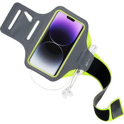 Mobiparts Comfort Fit Sport Armband Apple iPhone 14 Pro Neon Green