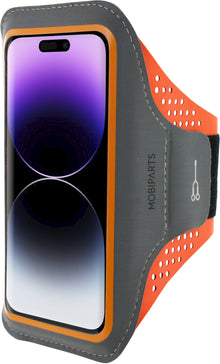 Mobiparts Comfort Fit Sport Armband Apple iPhone 14 Pro Neon Orange
