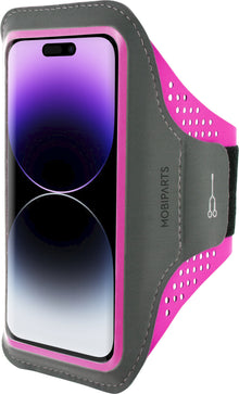 Mobiparts Comfort Fit Sport Armband Apple iPhone 14 Pro Neon Pink