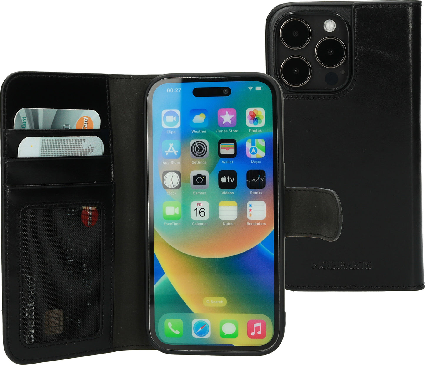 Mobiparts Excellent Wallet Case 2.0 Apple iPhone 14 Pro Jade Black