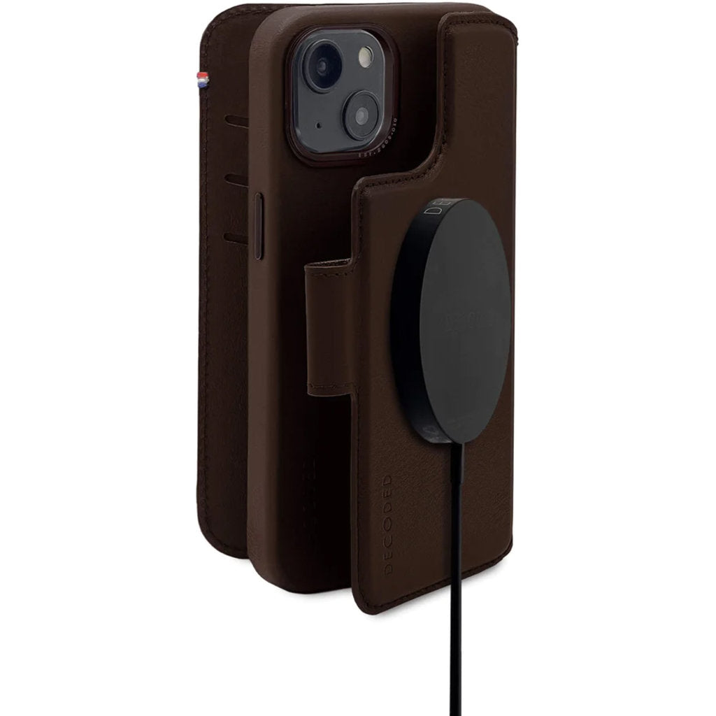 Decoded Leather Detachable Wallet Apple iPhone 14 Plus Chocolate Brown