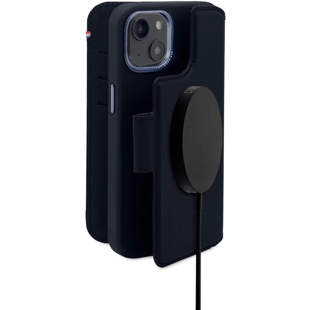 Decoded Leather Detachable Wallet Apple iPhone 14 Plus Navy