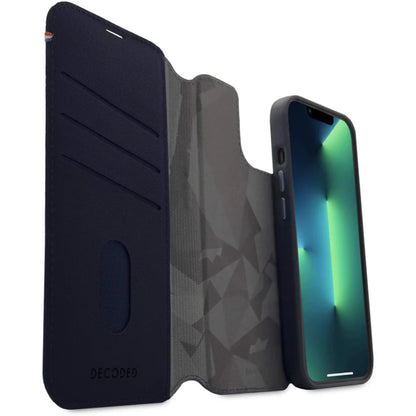 Decoded Leather Detachable Wallet Apple iPhone 14 Plus Navy