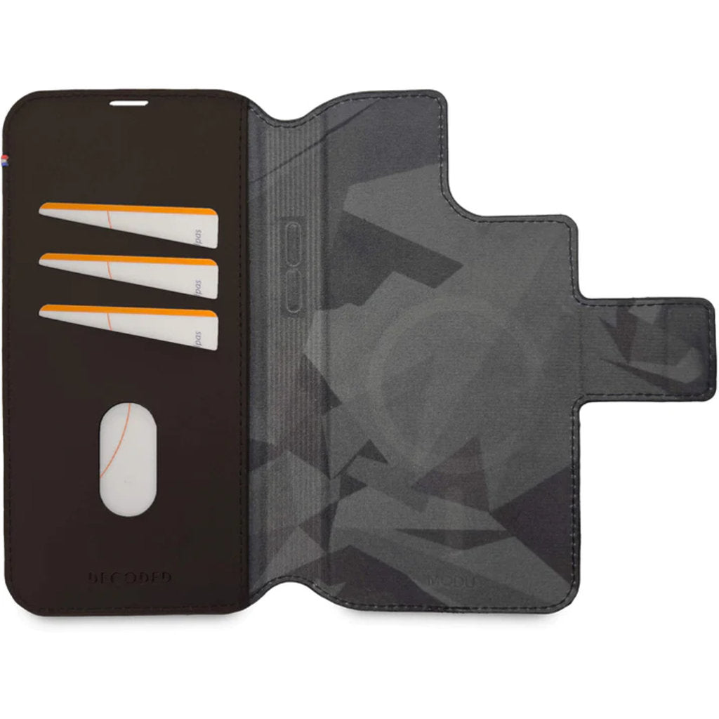 Decoded Leather MagSafe Modu Wallet for iPhone 6.7 Chocolate Brown