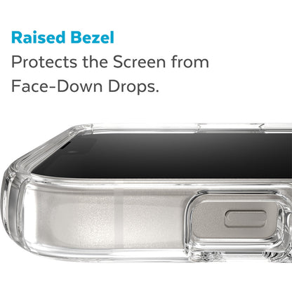 Speck Presidio Perfect Clear + MS Apple iPhone 14 Plus/15 Plus Clear - with Microban