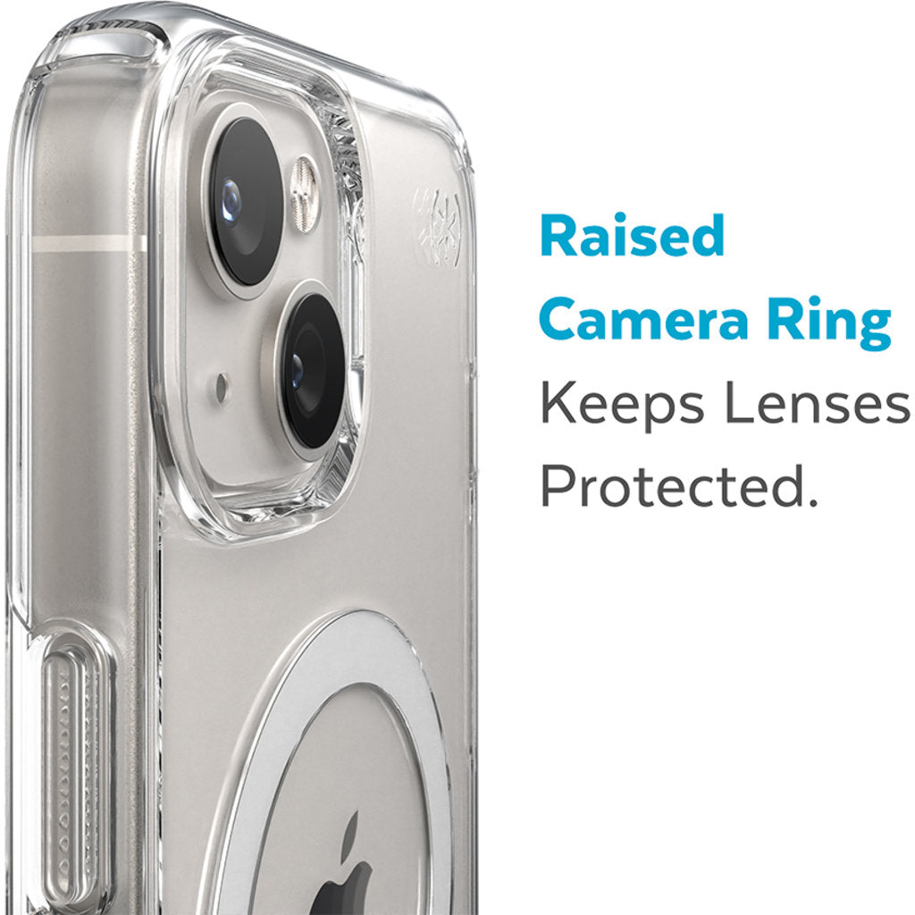 Speck Presidio Perfect Clear + MS Apple iPhone 14 Plus/15 Plus Clear - with Microban