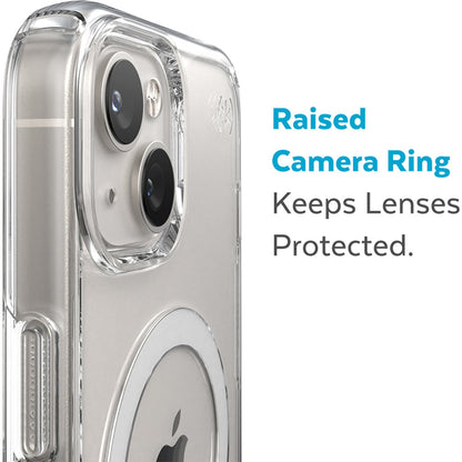 Speck Presidio Perfect Clear + MS Apple iPhone 14 Plus/15 Plus Clear - with Microban