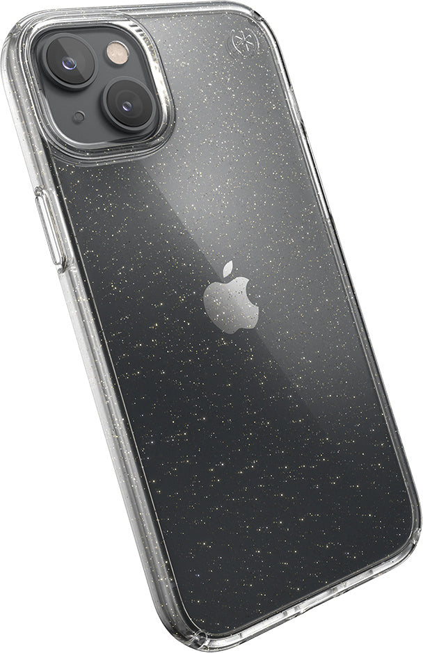 Speck Presidio Perfect Clear Glitter Apple iPhone 14 Plus Clear / Gold Glitter - with Microban