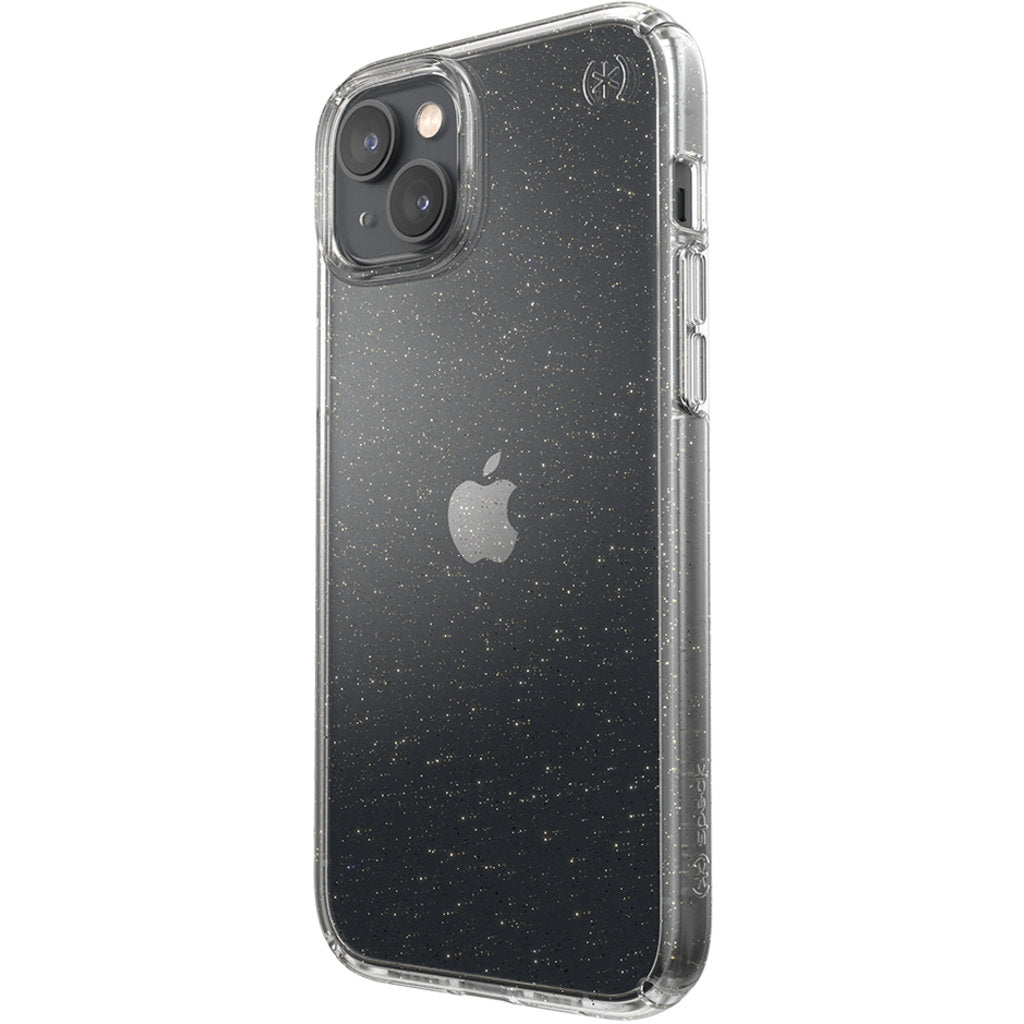 Speck Presidio Perfect Clear Glitter Apple iPhone 14 Plus/15 Plus Clear / Gold Glitter - with Microban