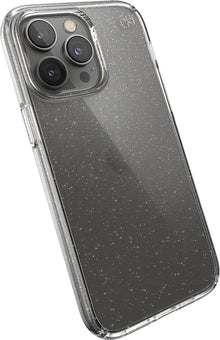Speck Presidio Perfect Clear Glitter Apple iPhone 14 Pro Max Clear / Gold Glitter - with Microban