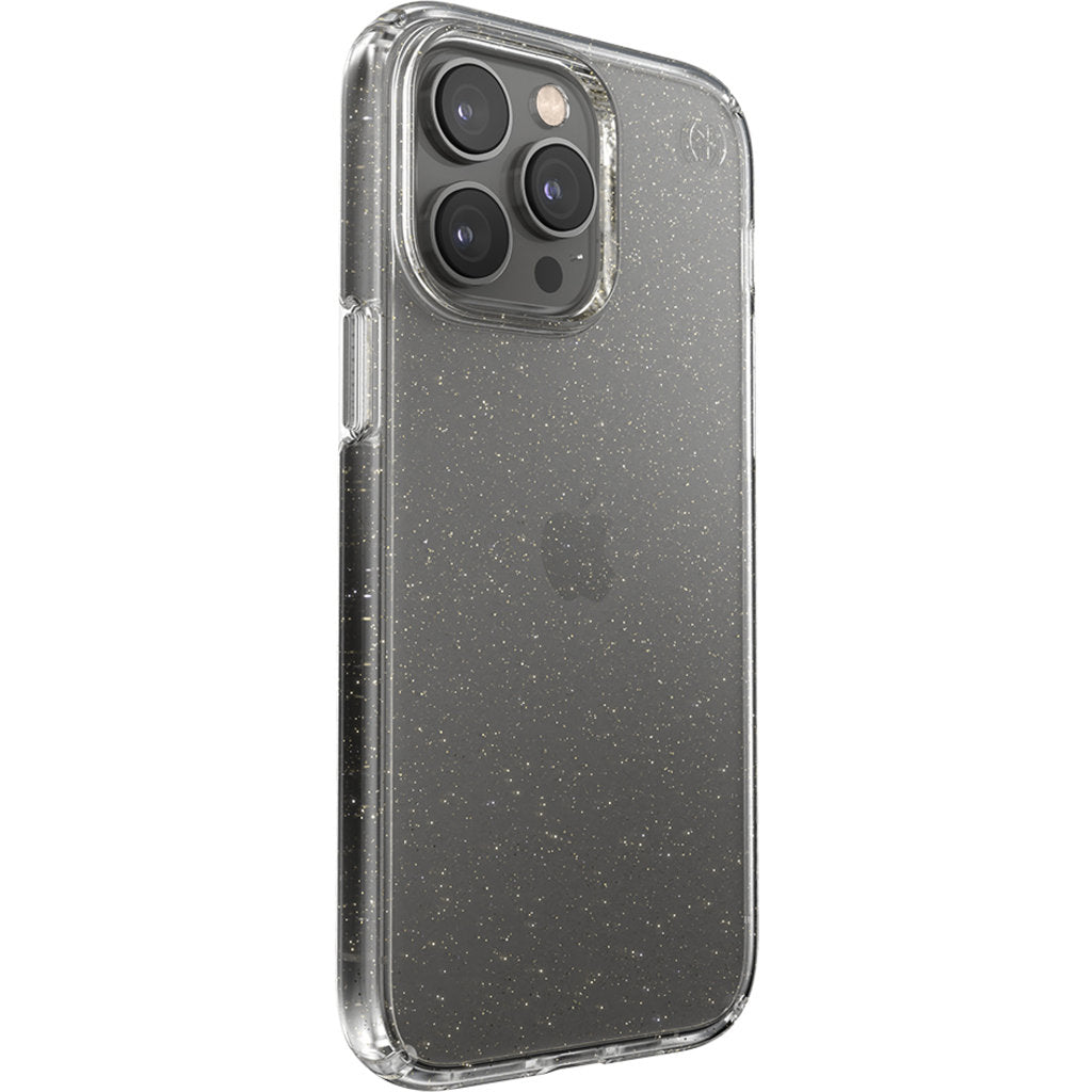 Speck Presidio Perfect Clear Glitter Apple iPhone 14 Pro Max Clear / Gold Glitter - with Microban