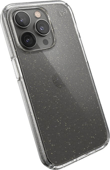 Speck Presidio Perfect Clear Glitter Apple iPhone 14 Pro Clear / Gold Glitter - with Microban