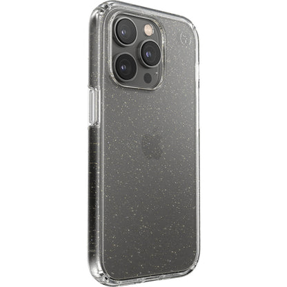 Speck Presidio Perfect Clear Glitter Apple iPhone 14 Pro Clear / Gold Glitter - with Microban