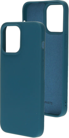 Mobiparts Silicone Cover Apple iPhone 14 Pro Max Blueberry Blue