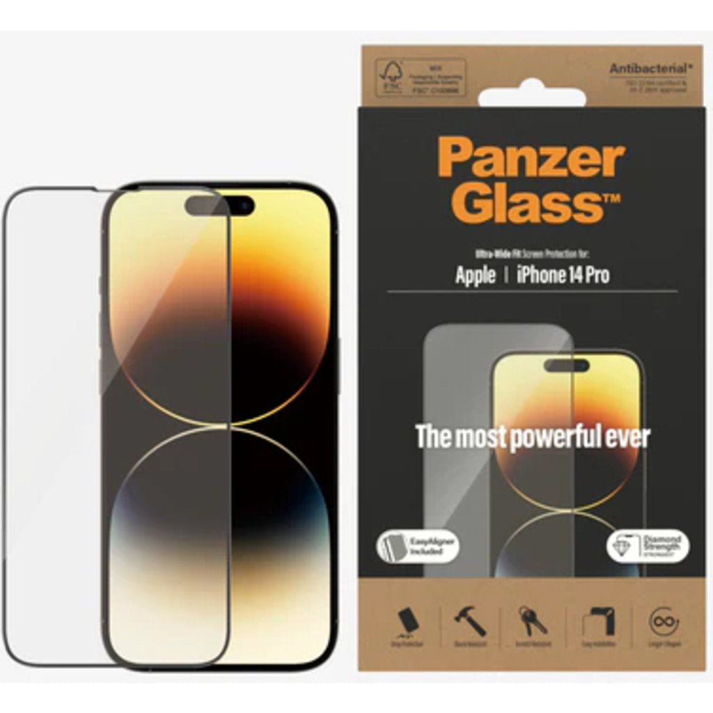 PanzerGlass Apple iPhone 14 Pro Black UWF Super+ Glass AB with EasyAligner