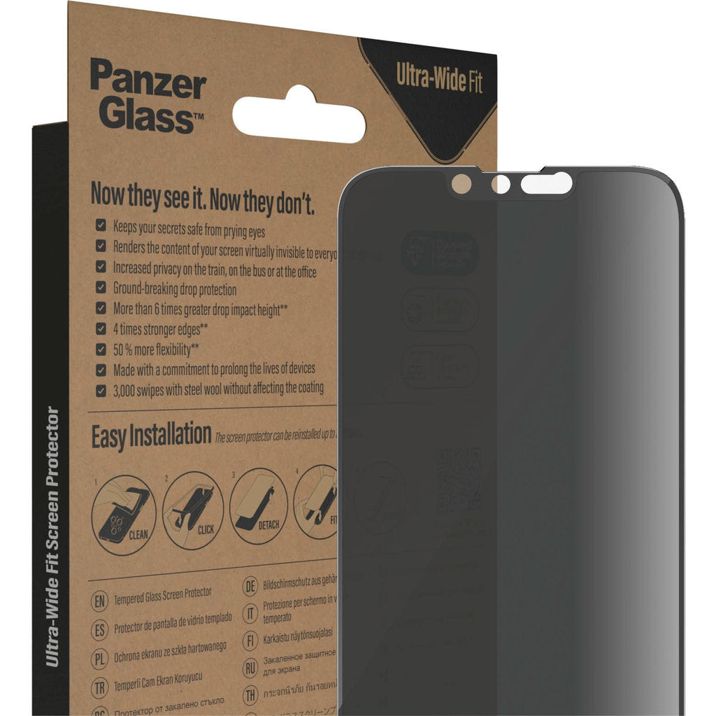 PanzerGlass Apple iPhone 14/13/13 Pro UWF Privacy Glass AB with EasyAligner