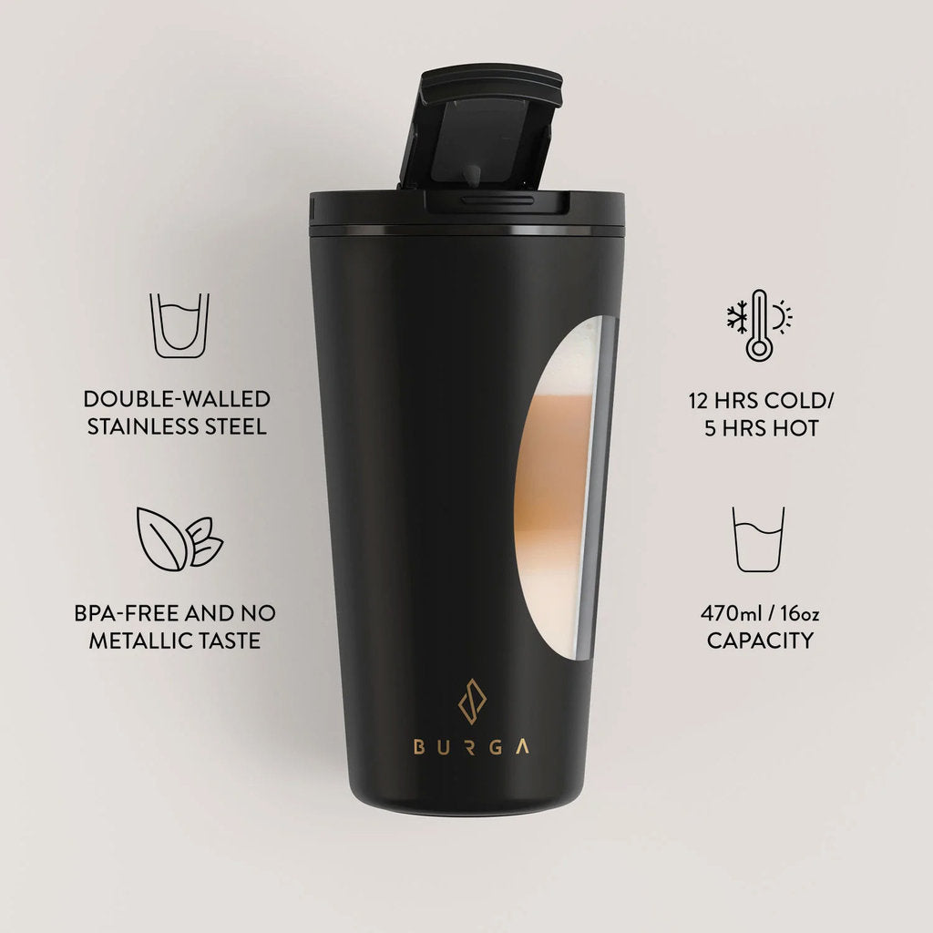 Burga Coffee Mug - Black