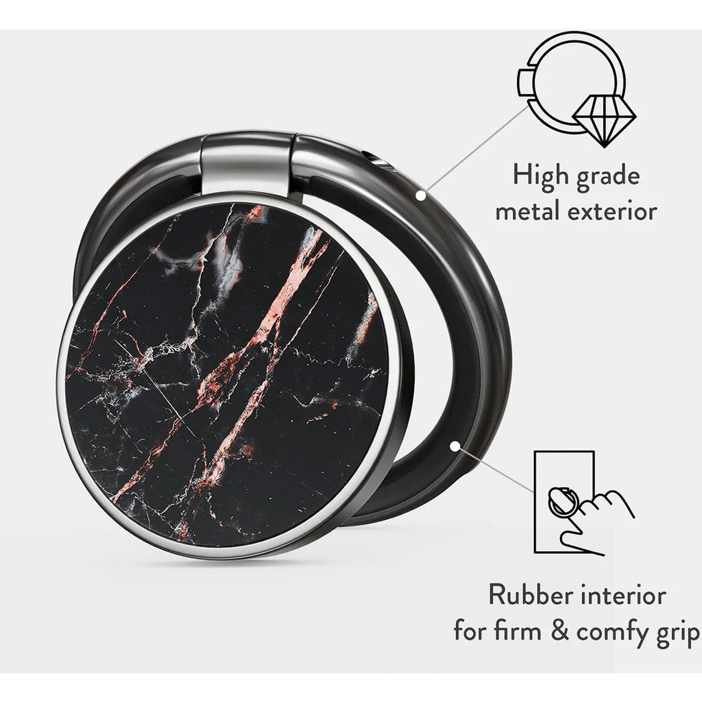 Burga Phone Ring Holder - Rose Gold Marble