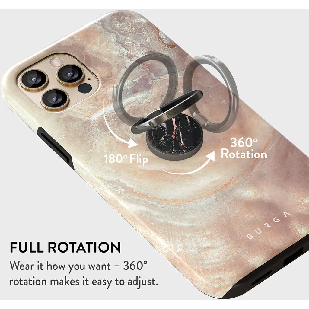 Burga Phone Ring Holder - Rose Gold Marble