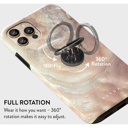 Burga Phone Ring Holder - Rose Gold Marble