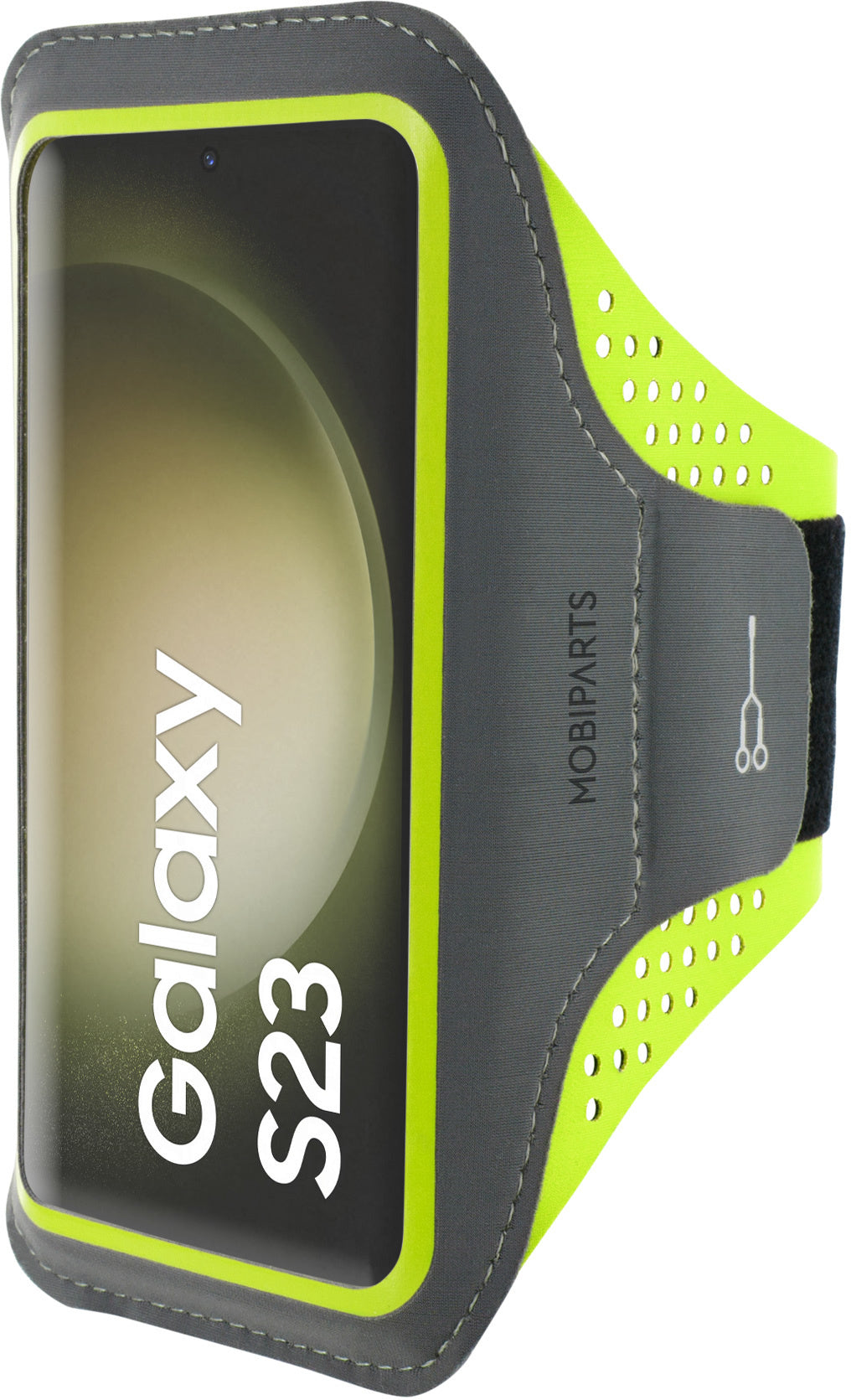 Mobiparts Comfort Fit Sport Armband Samsung Galaxy S23 (2023) Neon Green