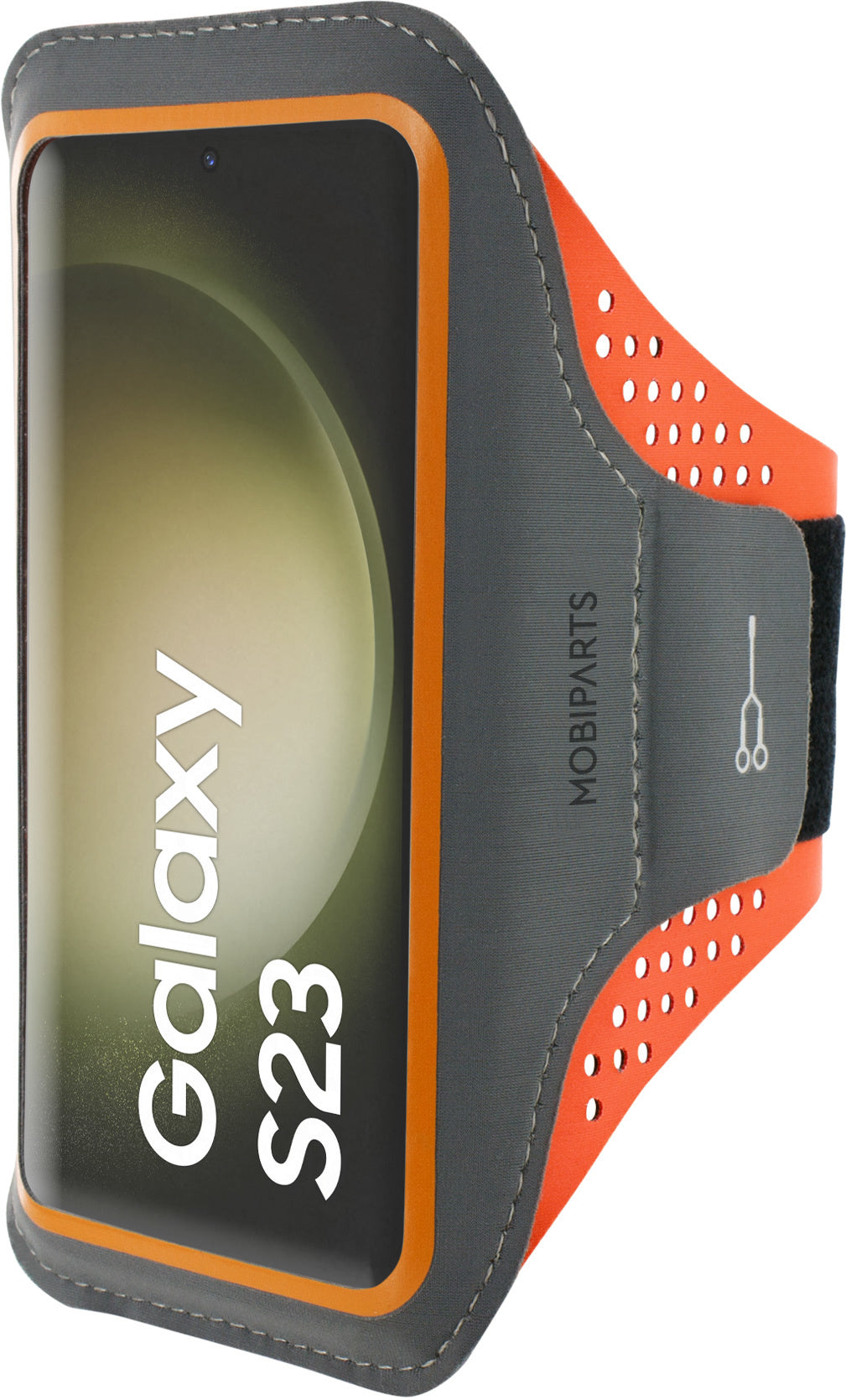 Mobiparts Comfort Fit Sport Armband Samsung Galaxy S23 (2023) Neon Orange