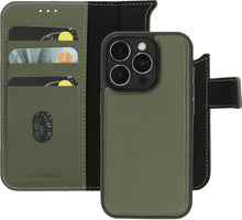 Mobiparts Leather 2 in 1 Wallet Case Apple iPhone 15 Pro Green