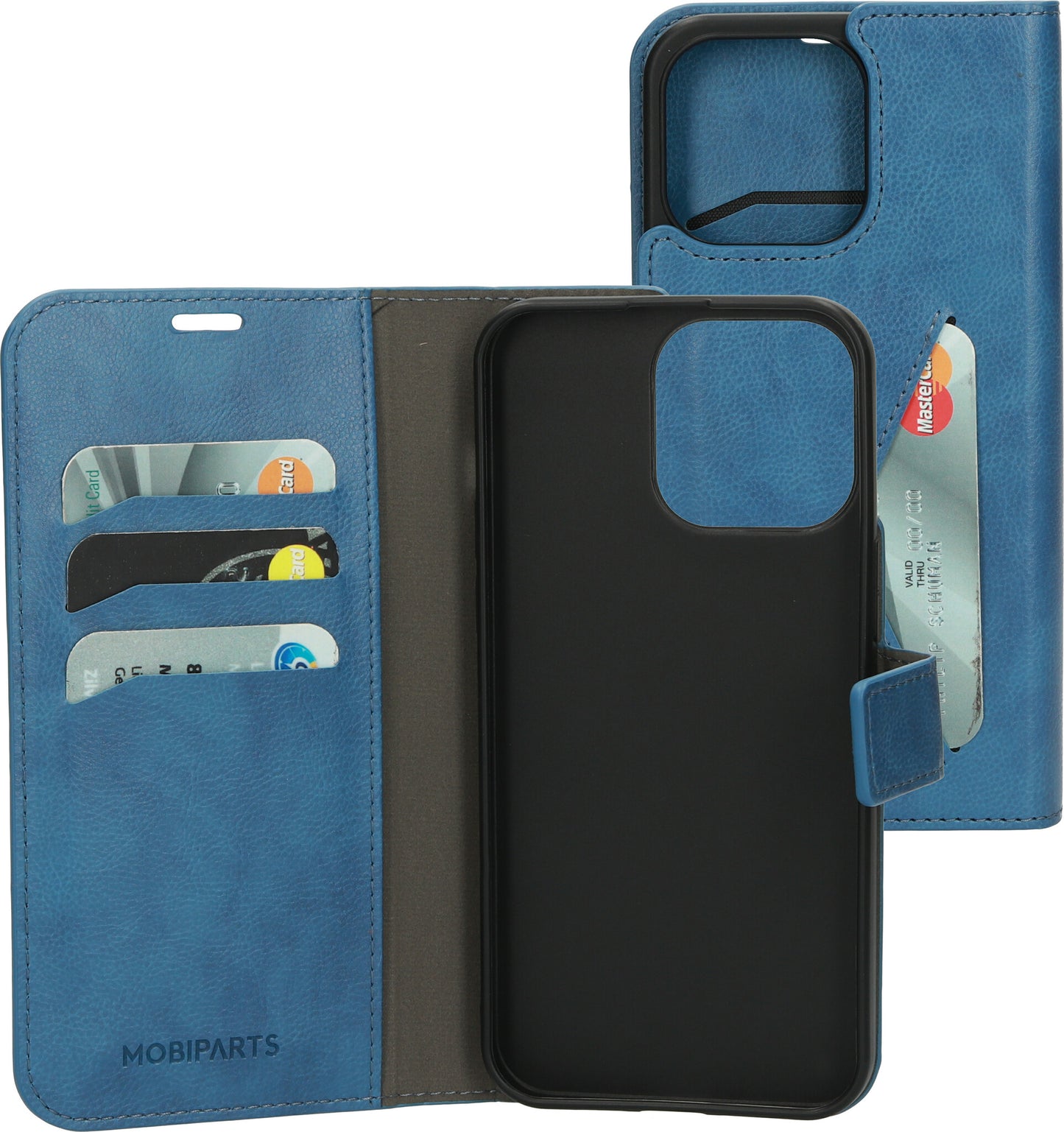 Mobiparts Classic Wallet Case Apple iPhone 15 Pro Max Steel Blue