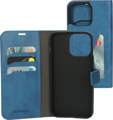 Mobiparts Classic Wallet Case Apple iPhone 15 Pro Max Steel Blue