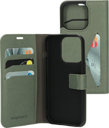 Mobiparts Classic Wallet Case Apple iPhone 15 Pro Stone Green
