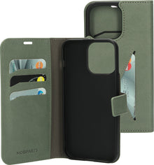 Mobiparts Classic Wallet Case Apple iPhone 15 Pro Max Stone Green