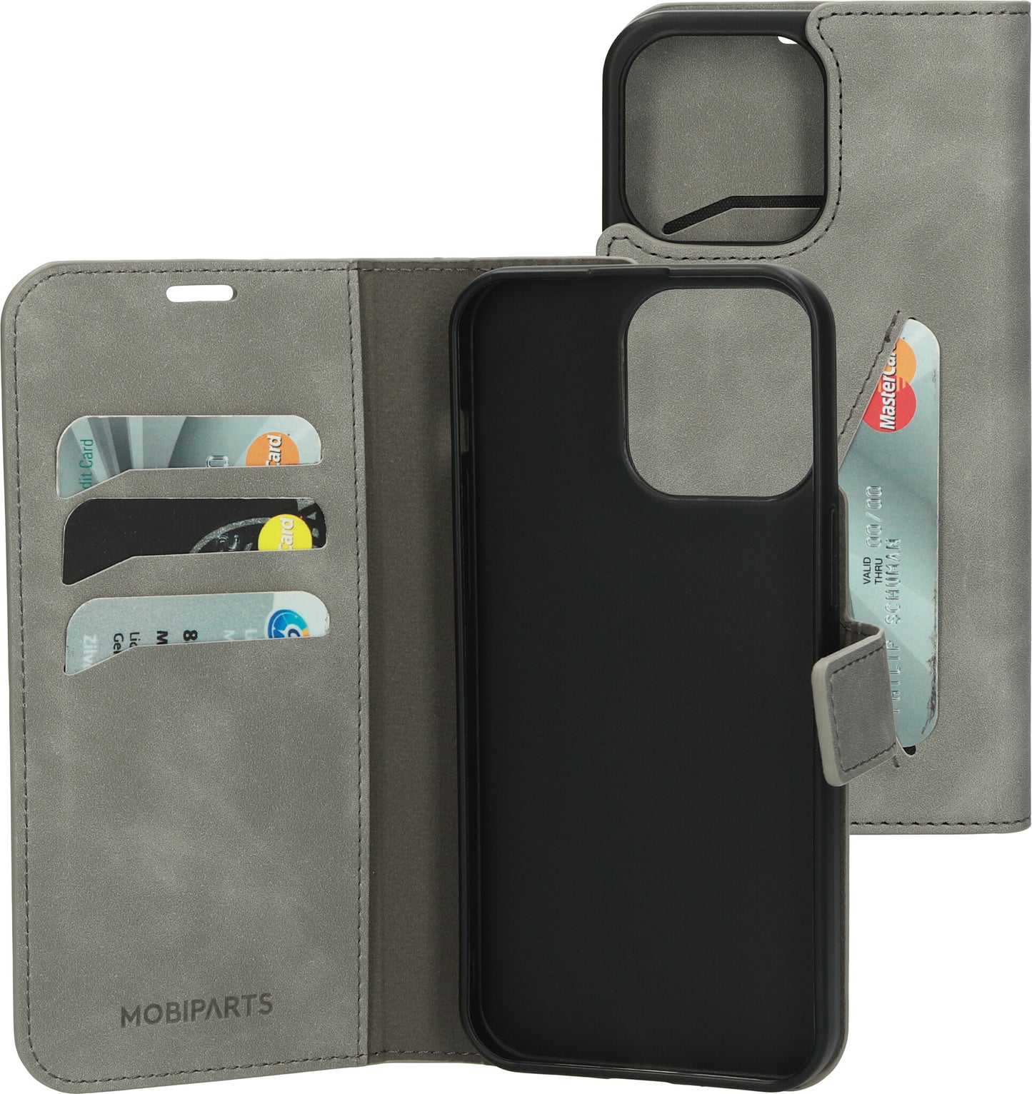 Mobiparts Classic Wallet Case Apple iPhone 15 Pro Max Granite Grey