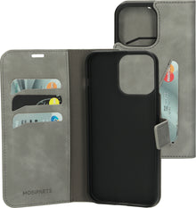 Mobiparts Classic Wallet Case Apple iPhone 15 Pro Max Granite Grey