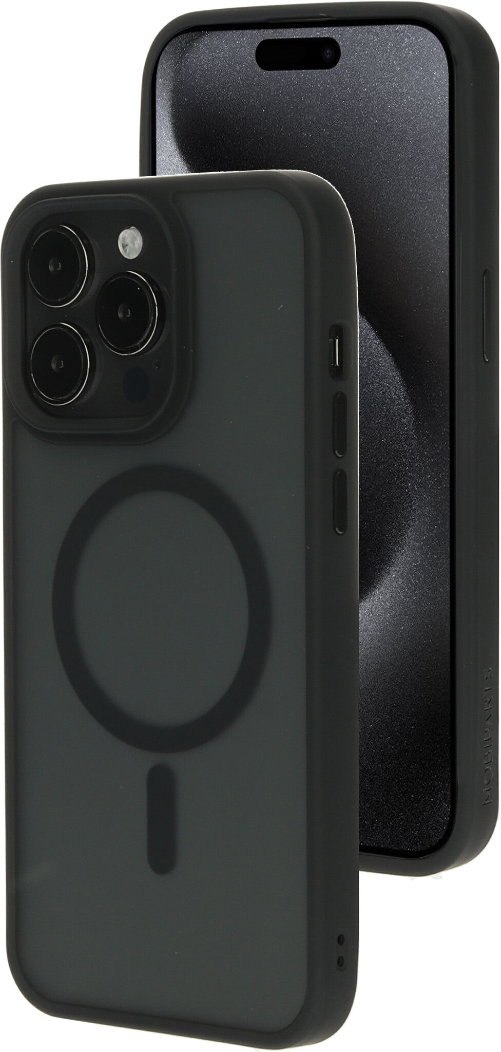 Mobiparts Hardcover Apple iPhone 15 Pro Max Satin Black (Magsafe Compatible)