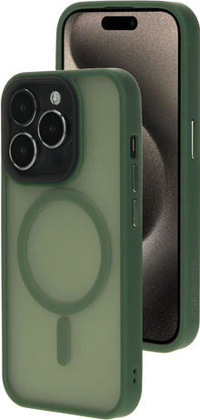 Mobiparts Hardcover Apple iPhone 15 Pro Satin Green (Magsafe Compatible)